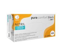Pura Comfort Disposable Nitrile Gloves in Black
