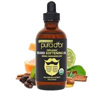PURA D’OR (118 ml) Organic Beard Oil 100% Pure & Natural Leave-in Conditioner - Argan & Jojoba Oil - Beard, Mustache Care & Maintenance - Helps Increase Softness, Strength & Skin Moisture for Men