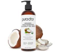 PURA D’OR Carrier Oil: Organic Fractionated Coconut Oil (473 mL) - USDA Certified Organic 100% Pure & Natural Moisturizing Carrier Oil For Face, Skin, and Hair