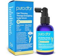 PURA D'OR Hair Thinning Therapy Energizing Scalp Serum Revitalizer (120 ml) Infused with Argan Oil, Biotin & Natural Ingredients, for All Hair Types, Men and Women (Packaging may vary)