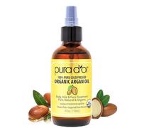 PURA D'OR Organic Moroccan Argan Oil 100% Pure Cold Pressed & USDA Organic Moisturizing Treatment for Face, Hair, Skin & Nails, 118 mL