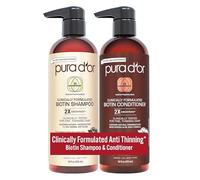 PURA D'OR Professional Grade Hair Thinning Therapy Shampoo & Conditioner Regimen Clinically Tested Super Concentrated for Maximum Results, Sulfate Free Natural & Organic Ingredients, Men & Women