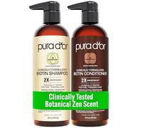 PURA D'OR Professional Grade Hair Thinning Therapy Shampoo & Conditioner Regimen Clinically Tested Super Concentrated for Maximum Results, Sulfate Free Natural & Organic Ingredients, Men & Women