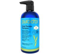 PURA D'OR Scalp Therapy Shampoo - Hydrates Dry, Itchy Scalp - Made with Argan Oil, Tea Tree and Natural Ingredients, Sulfate Free, All Hair Types, Men & Women, 473 ml (Packaging may vary)