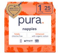 Pura Eco Nappies Size 1 2-5Kg 25 Nappies