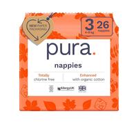 Pura Eco Nappies Size 3 4-9Kg 26 Nappies