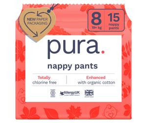 Pura Eco Nappy Pants Size 8 19+Kg 15 Pants