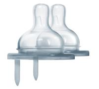 Pura Kiki Slow Flow Wide Neck Natural Vent Silicone Teat (2-Piece)