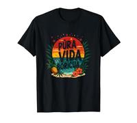 Pura Vida Boricua: Tropical Paradise Puerto Rican Pride T-Shirt, Men, Black, M