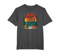 Pura Vida Boricua: Tropical Paradise Puerto Rican Pride T-Shirt, Men's Big and Tall, Dark Heather Grey, 3X Tall