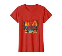 Pura Vida Boricua: Tropical Paradise Puerto Rican Pride T-Shirt, Women, Red, 3XL
