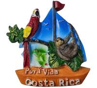 Pura Vida Costa Rica Refrigerator Magnet 3D Souvenir Travel Fridge Decoration Magnetic Sticker Craft Collection