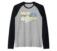 Pura Vida Costa Rica Tropical Vintage Raglan Baseball Tee