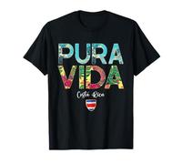Pura Vida Costa Rica with Costa Rica Flag Colors Pura Vida T-Shirt
