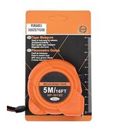 PURANEX - 5m/16ft Heavy Duty Retractable Tape Measure - Durable & Accurate, Imperial & Metric, with Metal Belt Clip, Perfect for measuring and Home & Professional Use (ORANGE)