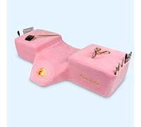Puransen Eyelash Bed Pillow with Neck and Back Support - Curved Beauty Pillow, Memory Foam for Eyelash Extensions and Salon Treatments, Two Side Pockets Detachable Cover Pink