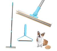 PURATEN Carpet Rake Pet Hair Remover with 20" to 55" Adjustable Handle, 180° Rotating Head, Lint Roller, Dog Cat Fur Remover Brush Broom for Clothes, Carpet, Rugs, Sofa, Cushion and Bedding