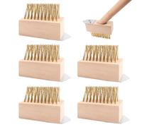 PURATEN Weed Brush Head Replacement, 5pcs Garden Path Wire Bristles Weed Brush Replacement Head with Scraper, Paving Slabs Weed Moss Remover Tool for Cleaning Patios, Block Paving and Driveway