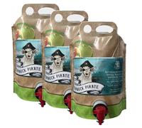 Purbeck Cider Company - Purbeck Pirate | 3 x 3 Litre Pouch | Dorset Craft Medium Cider | 4.8% ABV | Bag in Box | Sweet Apple Aroma & Crisp Finish