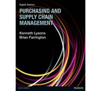 Purchasing and Supply Chain Management by Farrington, Dr Brian, Lysons, Dr Kenneth (2012) Paperback