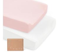 PurComfy Supersoft Diaper Changing Pad Covers, 2-Pack Premium Bamboo Viscose Change Table Pad Covers for Baby Girls and Boys, Hypoallergenic Stretchy Changing Table Cover Sheets