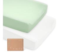 PurComfy Supersoft Diaper Changing Pad Covers, 2-Pack Premium Bamboo Viscose Change Table Pad Covers for Baby Girls and Boys, Hypoallergenic Stretchy Changing Table Cover Sheets