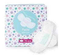 PurComfy Teens Period Pads with Wings for Tweens, Ultra Soft Sanitary Pads for Girls 9-14, Super Thin Design, Mini Petite, 15 Count