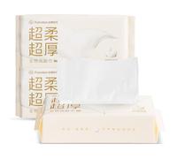 Purcotton Extra Soft & Thick Face Towel Cotton Facial Tissues Disposable Dry Wipes, Dry Baby Tissues Wet&Dry Pure Cotton Face Towels for Makeup Remove, Cleansing, Skincare-3 Pack