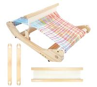 PURCOULEUR 16 Inches Rigid Heddle Loom，Wooden Loom Kit for Adults