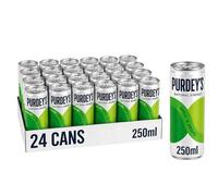 Purdey's Natural Energy Apple & Grape 250ml Can (Pack of 24), Natural caffeine from Black Tea, similar to Purdey's Rejuvenate drink. Contans Vitamin B12, Niacin, B6 & C - Reduces Tiredness & Fatigue