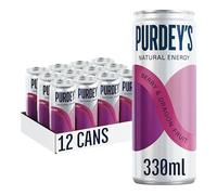 Purdey's Natural Energy Berry & Dragon fruit 330ml Can (Pack of 12)