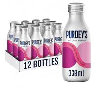 Purdey's Natural Energy Berry & Dragonfruit 330ml Can (12 Pack), Natural caffeine from Black Tea, Purdey's Rejuvenate drink. Vitamin B12, Niacin, B6 & C - Reduces Tiredness & Fatigue, Glass Bottles