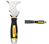 Purdy 10 in 1 Painters Multi Tool Stainless Steel Scraper Putty Knife Hammerhead Nail Set & Stainless Steel Stiff Putty Scraper Joint Knife - 1 2in