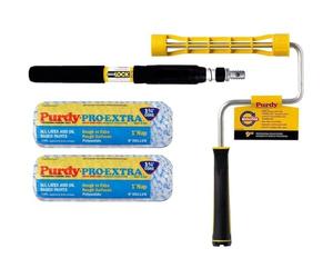 Purdy Colossus 4pce Complete Roller System Kit 9" Rollers Revolution Frame + Pole