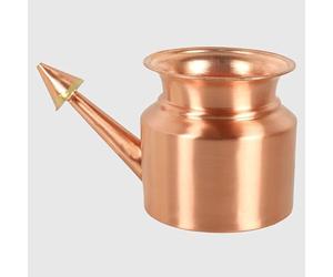 Pure 100% Copper Ayurveda JAL NETI Pot for Sinus, Nose Irrigation and Cleaning (Size 250 ML)
