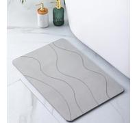 Pure 4Home Stone Bath Mat 60 x 39 cm - Non Slip, Anti Mould, Quick Dry, Super Absorbent - Bathroom Stone Mat, Diatomite Stones, Hard Matts - Self Drying Shower, Diatomaceous Earth Bath