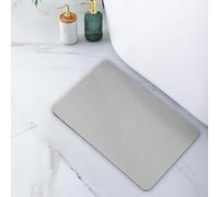 Pure 4Home Stone Bath Mat Non Slip & Anti Mould 45 x 35 cm | Quick Dry Diatomite Shower Drying Stone | Absorbent Diatomaceous Earth Pad | Bathroom Upgrades (Grey)