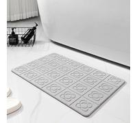 Pure 4Home Stone Bath Mat Non Slip & Anti Mould 60 x 39 cm | Quick Dry Diatomite Shower Drying Stone | Absorbent Diatomaceous Earth Pad | Bathroom Upgrades (Panots Diatomita)