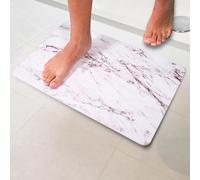 Pure 4Home Stone Bath Mat Non Slip & Anti Mould 60 x 39 cm | Quick Dry Diatomite Shower Drying Stone | Absorbent Diatomaceous Earth Pad | Bathroom Upgrades (Arabescato)