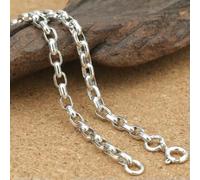 Pure 925 Silver Necklace 3mm Rolo Link Sweater Chain -29.5inch=75cm
