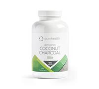 Activated Coconut Charcoal 2000mg Daily Serving | No Fillers/Bulking Agents | 180 Capsules | Non GMO Coconut for Bloating, Gas, Digestion, Flatulence | Natural Relief | Vegan & Keto Supplement