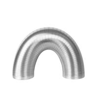 Pure Aluminum Semi Flexible Smoke Exhaust Pipe Range Hood Ventilation Hose High Temperature Resistance Duct Φ150-250 1.5/2m(200mmx2m)