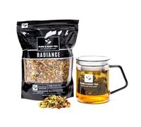 Pure And Easy Tea, Radiance, Herbal Tea for Healthy-Looking Skin and Natural Glow, 100% Caffeine-Free Botanical Blend, 30-Day Supply, 100g