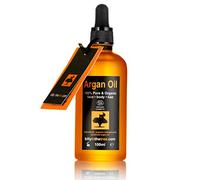 Pure Argan Oil 100ml. 100% Pure and EcoCert Certified Organic. For Face, Body, Hair and Nails. Cold-Pressed, Premium Quality, Moroccan Oil.