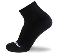 Pure Athlete Padded Walking Socks Men, Women - Thick Ankle Cotton Blister Cushion Sock, Black - 1 Pair, S-M