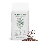 Pure Aura Coffee Beans 1kg - Wellness Focus Mould & Mycotoxin Free Whole Bean Coffee - Low Acid Farming for Silky Smooth Flavour - Caramel & Stone Fruit Tasting Notes