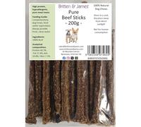 Pure Beef Sticks for Dogs by Britten and James (200g) Healthy, 100% Natural