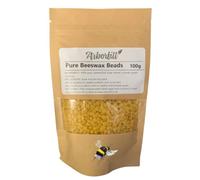 Pure Beeswax Pellets, 100g, Natural Beeswax Pellets, Cosmetic Grade Beeswax Beads, Unbleached Yellow Beeswax Pellets, Beeswax Pastiles for DIY Lip Balm, Soap, Candles & Food Wraps