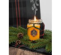 Pure Beeswax Scented Candle - Pine - Non-Toxic, Clean Burning Hand-Poured Natural Wax - Long Lasting 35hrs Burn Time - 120g Jar