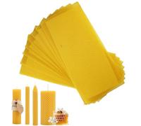 Pure Beeswax Sheets for Candle Making, 10 Pcs 13cm X 9cm Natural Organic Beeswax Rolling Sheets, Wax Sheets for Beekeeping Bee Wax Nest Bed, Easy DIY Beeswax Candle Making Kits for Adults